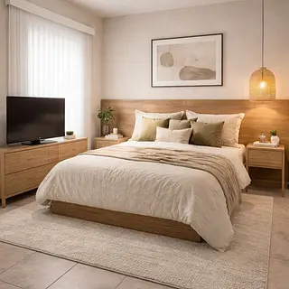 Alcoba En Madera Flor Morado